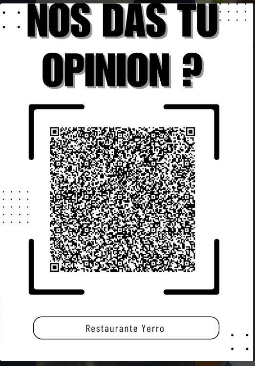 Código QR para dejar tu opinión sobre Restaurante Yerro